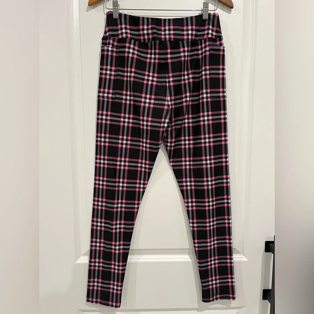 Amelia Rose Plaid Leggings w/pockets NWOT - Picture 2 of 3